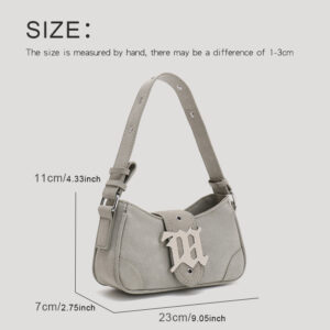 Casual Bags For Women Luxury Designer Brand Handbags And Purses 2026 New In PU Nubuck Sheet Metal Decoration Crossbody