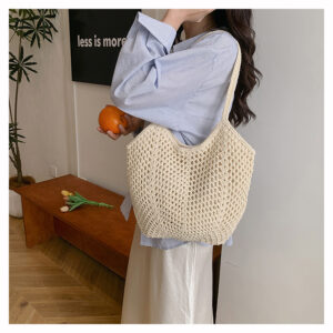 woven Straw Women, Large Capacity, 2026 New Spring/summer Versatile Casual Shoulder Bag For Seaside