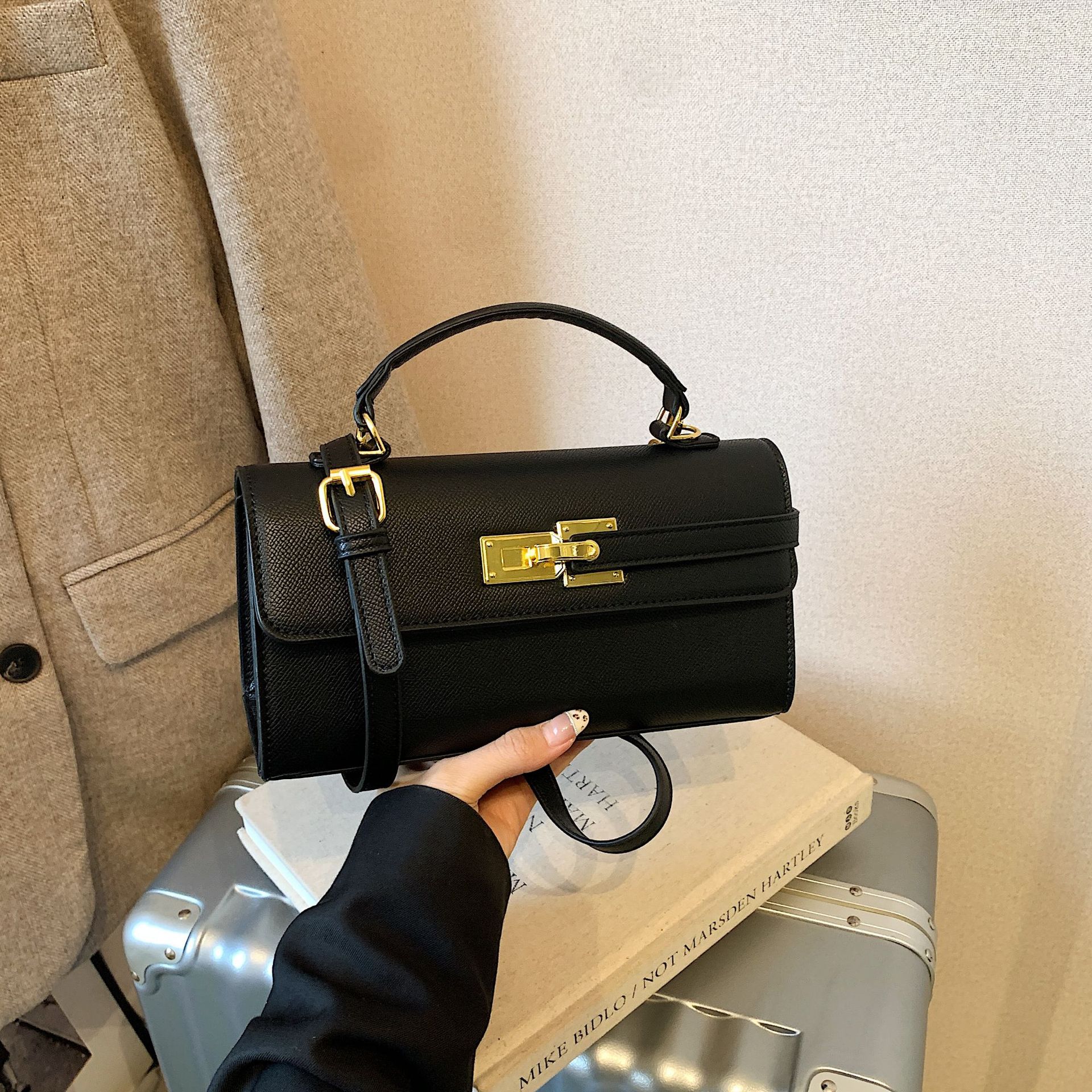 Mini Square Handbag for Women with Clasp Sophisticated And Unique Design Crossbody Bags - Image 7