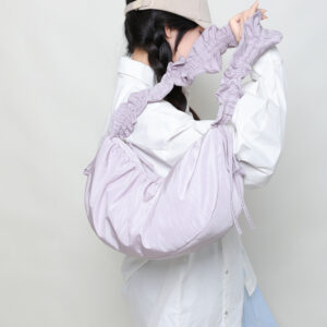 Women’s Korean Style Pleated Cloud Large Capacity Tote Crossbody Lazy Dumpling Bag