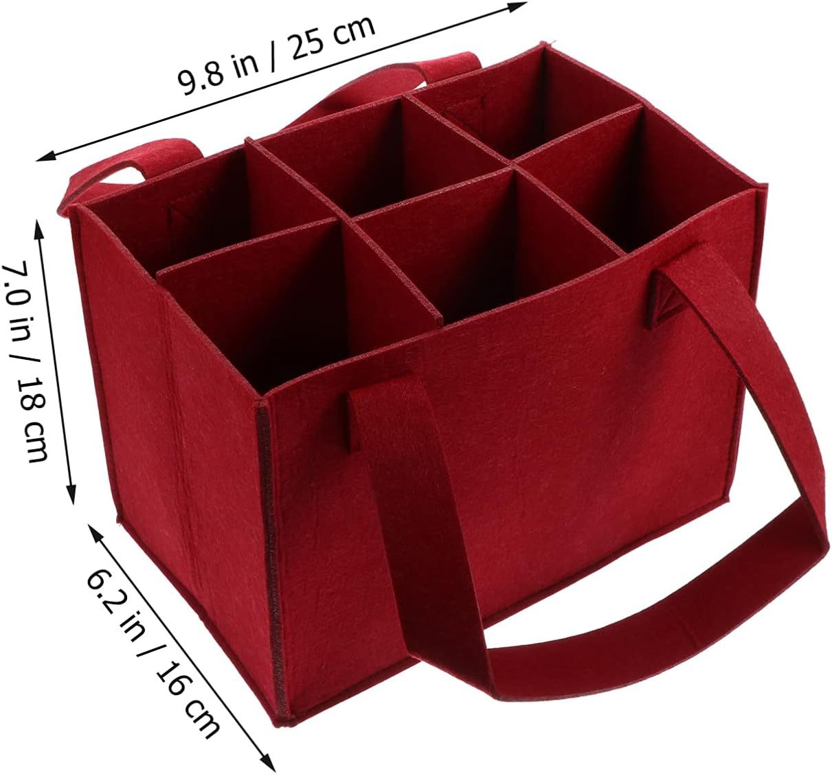 Factory Direct: Non-woven Fabric Carrier Felt Storage Bag, Six-bottle Wine Tote Bag - Image 6