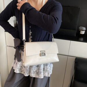 Armpit Female Trend Retro Casual Messenger Niche Light Luxury Waxed Leather Small Square Bag