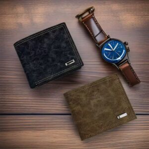 Men’s Polyester Leather Wallet Multi-Card Slot Can Hold Driver’s License Dollar Clip