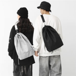 New single shoulder backpack for women, casual men, sports cycling, side backpack, drawstring drawstring, crossbody bag