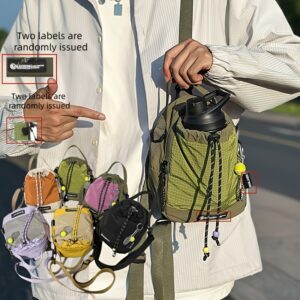 Dopamine Color Block Plaid Drawstring Mini Unisex 3 Ways Wear Hand Crossbody & Backpack Design
