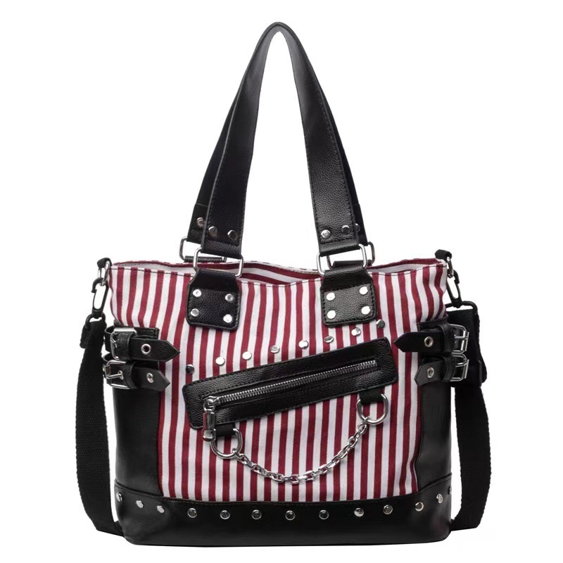 Bags Women's High End Niche Tote Fashion Rivet Hot Girl Shoulder Underarm Bag - Image 3