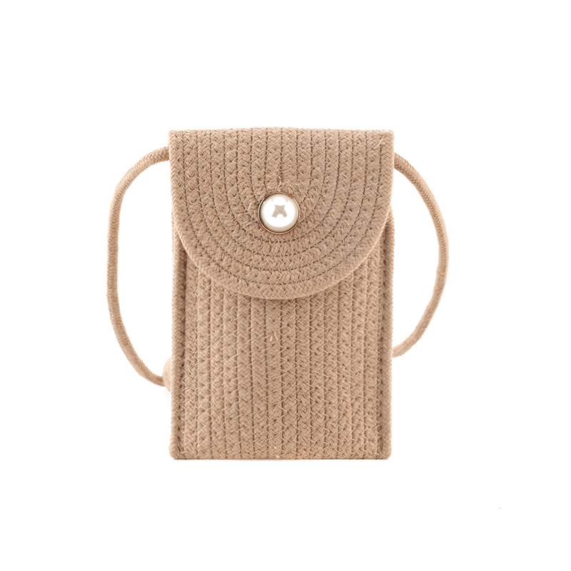 High-End Small For Women Versatile Crossbody 2026 Summer New Woven Phone Vertical Mini Bag - Image 8