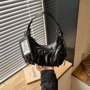 Trendy And Cool Small Bags For Women, 2026 Summer New French Fashion Shoulder Street Style Crossbody Bag, Biker Bag