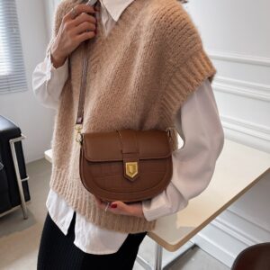 Trendy 2026 Summer New Fashion Saddle Women’s Casual Versatile Vintage Shoulder Crossbody Bag