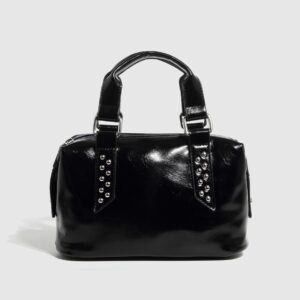Vinte-Inspired Soft PU With Studs Glitter Minimalist Pillow Purse For Street Style Versatile Shoulder B, Crossbody
