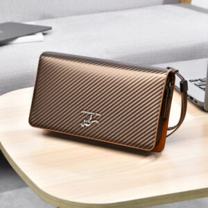 Men’s Bags AIKS KANGAROO Double Handle Carbon Fiber Anti Demagnetic RFID Protected Mobile Phone Bag Wallet