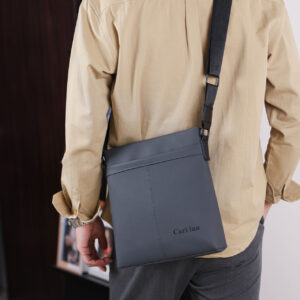 2026 New Men’s Soft Surface Nylon Waterproof Business Briefcase Korean Style Casual Crossbody Shoulder Bag