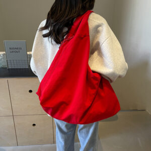 Casual Capacity Tote Bag For Women, Hobo Letter Vegetable Waterproof Large Lightweight Nylon Underarm Shoulder Bag,