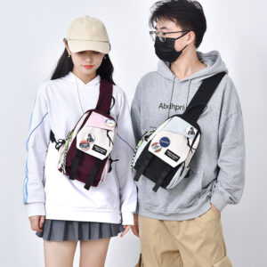 Spring Summer Chest Messenger Fashionable And Versatile Sports Canvas Shoulder Men’s Bag Lightweight