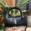 8459 Retro Lock Handbag Black