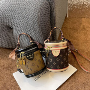 Cylinder For Women 2026 New Trendy Round Column Handbag Bucket Fashion Printed Single Shoulder Crossbody Bag