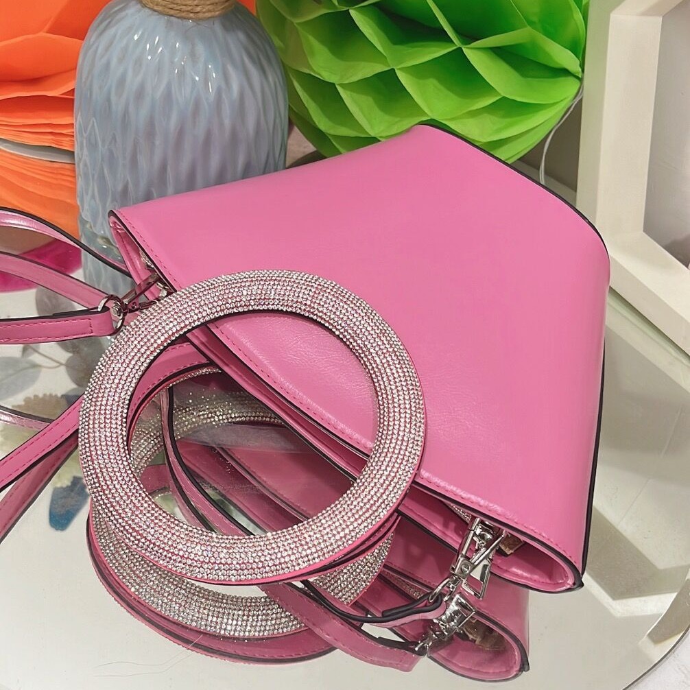 Women's Bags Same 24 New Tote Bring Diamond Round Handle Hand Held Basket Shoulder Messenger Bag - Image 4