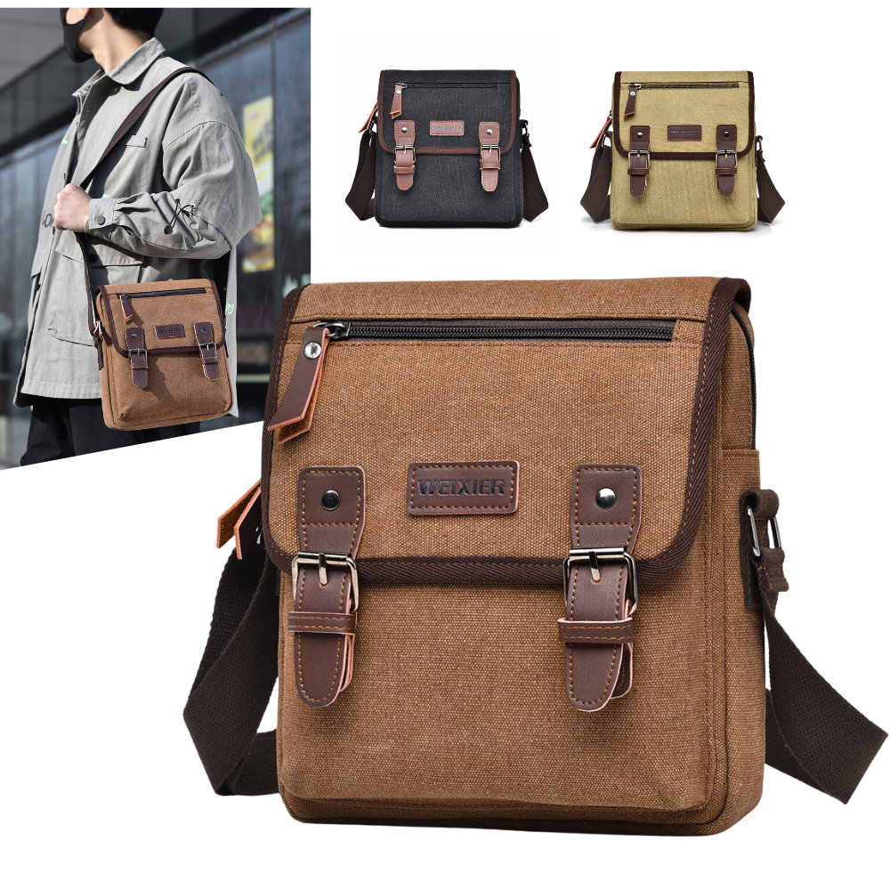 Canvas Messenger High End Shoulder Casual Large Capacity Men's Bag Backpack