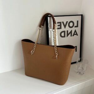 Cross-border European And American Style Lare-capacity Women’s 2026 New Personalized Tote With Chain Handle Shoulder