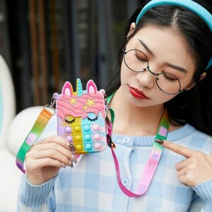 Kids Jelly Shoulder Bag – Rainbow Macaron PVC Mini Purse With Zipper Closure | Soft Silicone Crossbody For Girls & Teens