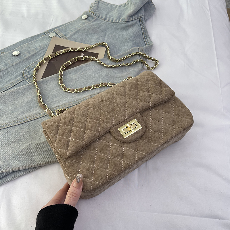 Fashionable Large Capacity Tote New Chain Diamond Grid Shoulder Bag, High-end Crossbody Bag - Image 6
