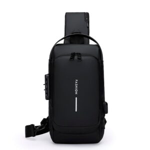 Men’s Bags New Multifunctional Password Lock Chest Anti Theft Outdoor Leisure Men And Women’s Same Style Simple Shoulder