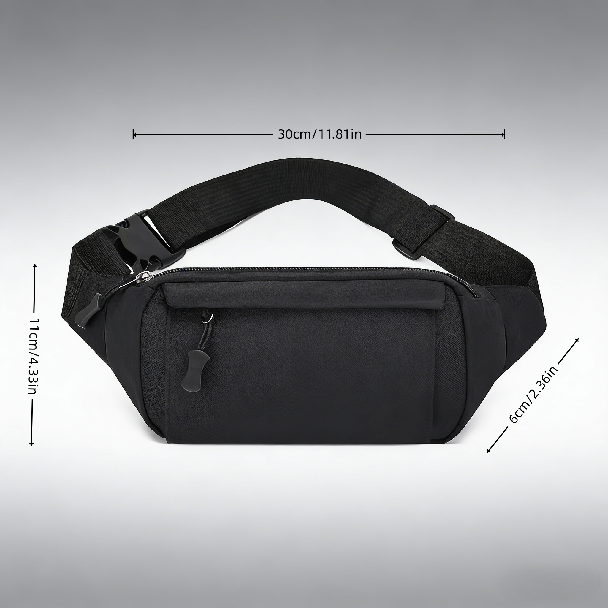Lightweight Simple Nylon Fanny Pack Adjustable Waist Crossbody Belt Bag Men Women - Image 5