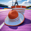 Hat Bag Set Orange and White
