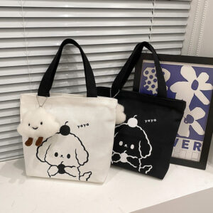 Women’s New Japanese And Korean Version Small Fresh Cosmetic Storage Lunch Box Bento Girls Handbag Canvas Bag