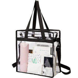 Cross-border Explosion, Transparent PVC Shoulder Crossbody Dual-purpose Tote Folding Shopping Bag, Beach Travel Bag.