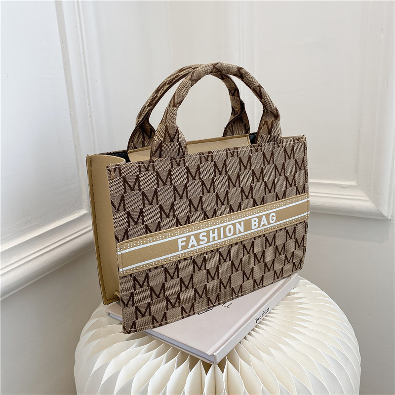 Women's Minimalist Handbag Autumn Canvas Letter Stylish Retro Fashion Casual Personalized Bag - Image 11