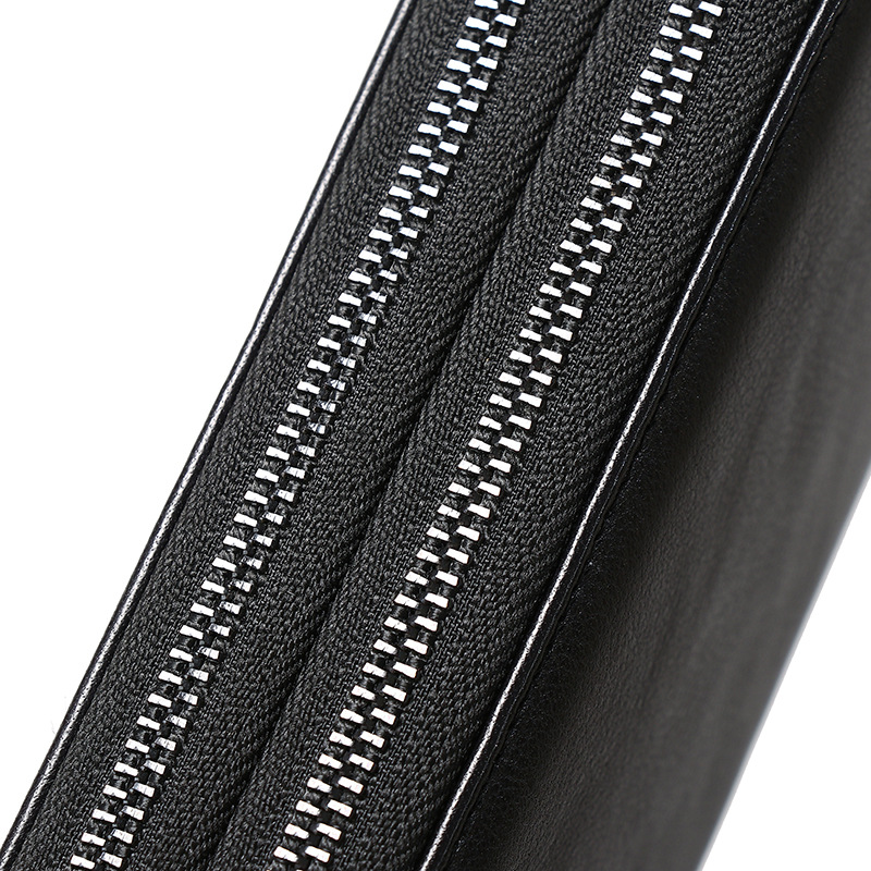 Genuine Leather Wallet Large Capacity Clutch Mobile Phone Coin Purse Men's Bag - Image 4
