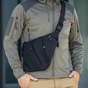 Unisex Concealed Tactical Sling Chest Bag Wear-resistant Canvas Outdoor Casual Crossbody Waist Pack