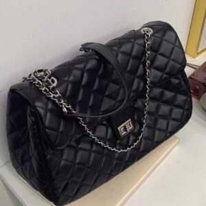 Luxury Quilted Chain Shoulder – Large Capacity Tote Crossbody Bag For Women, Elegant PU Leather Handbag With Lock