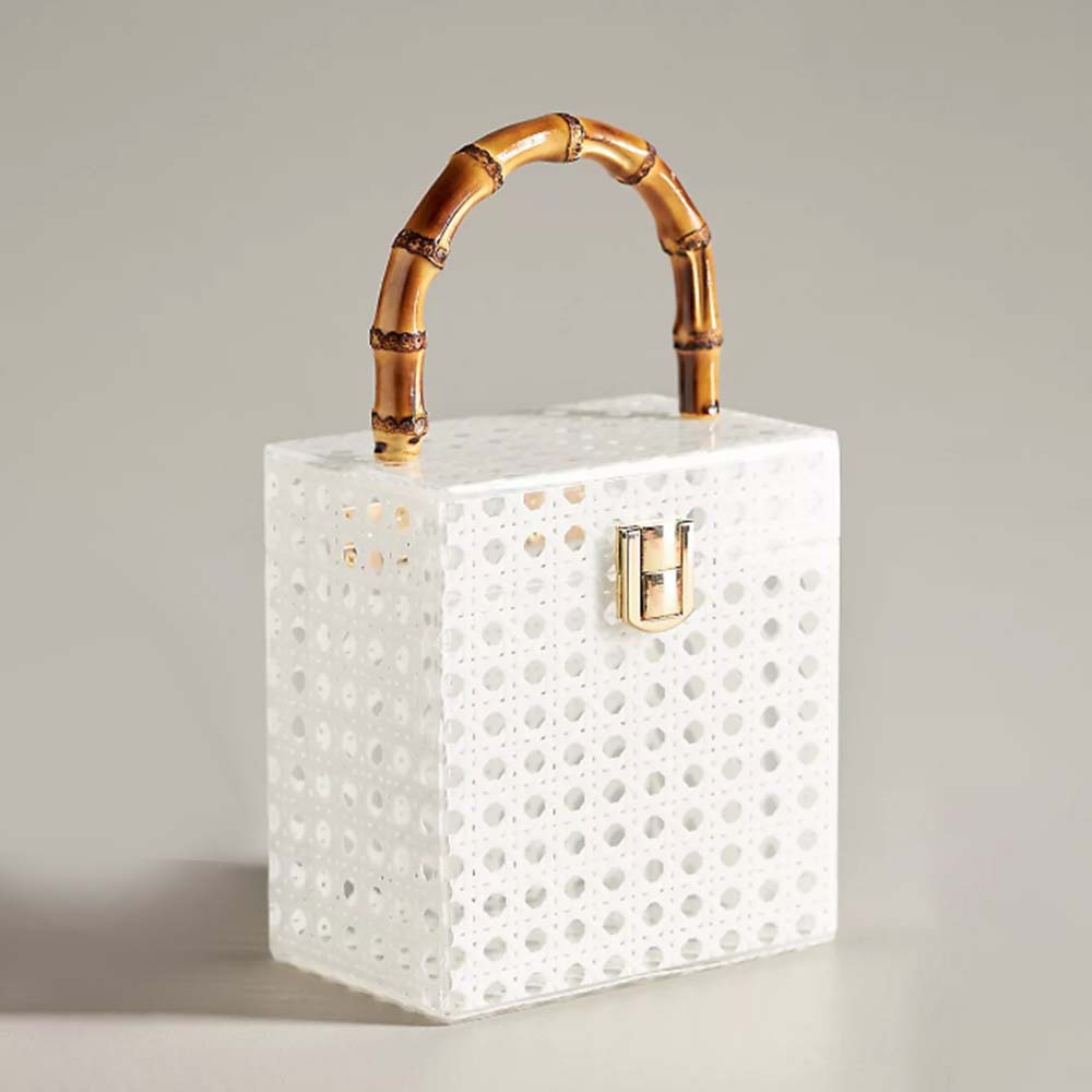 Women's Vine Acrylic Evening Bag One Shoulder Diagonal Wedding Fashion Handbag - Image 7