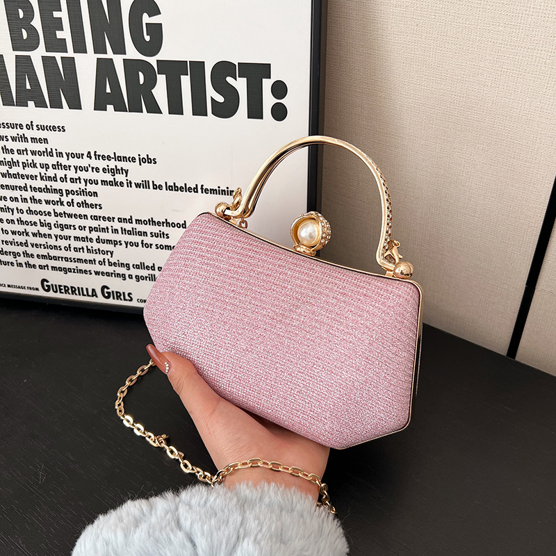 Fashionable Evening Chain High-Quality Women's Unique Handheld Shiny Bag - Image 3
