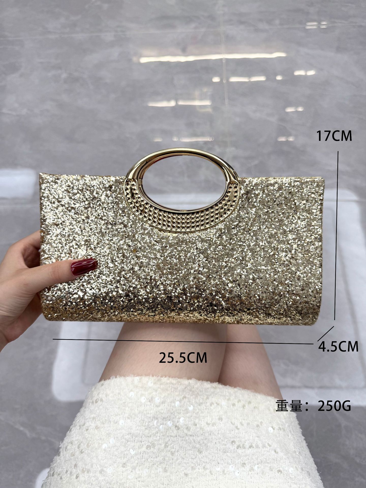 New Dinner Party Bag Shiny Banquet Handbag Dress - Image 6
