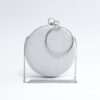 Large Round Silver Gray