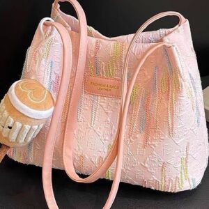 High-End For Women 2026 New Fashion Striped Bucket Casual Versatile Underarm Single Shoulder Tote Bag Urban