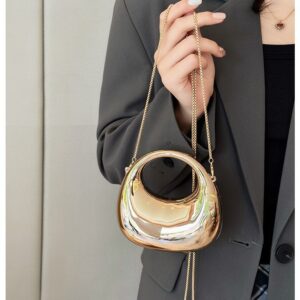 2026 Spring And Summer Fashion Chain Mini Crescent Moon Acrylic Lipstick Change, Children’s Bag, Messenger Bag.