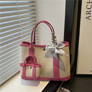 Canvas Tote – Spacious Stylish Shoulder Bag For Women (Black/Khaki/Pink/Rose, Magnetic Closure, Lightweight & Trendy)​