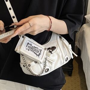 Trendy And Cool Small Bags For Women, 2026 Summer New French Fashion Shoulder Street Style Crossbody Bag, Biker Bag