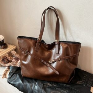 Vintage Fashion Tote Women, Autumn Winter 2026 New Commuting Underarm Bag, Large Capacity Casual Shoulder Bag For Women