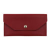 The wallet features a burgundy
