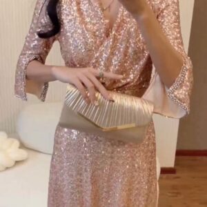 New Clutch Socialite Pleated Crossbody Evening Horizontal Square Small Phone Bag