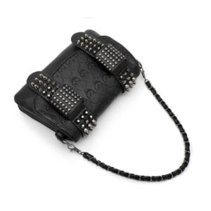 Bags Retro Chain Wrist Fashion European and American Bag Rivet Skull Women’s Single Shoulder Crossbody Handbag