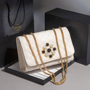 Elegant Mini Square Bag With Lock Closure & Chain Strap – Fashionable Crossbody Purse For Women, Versatile PU Handbag In