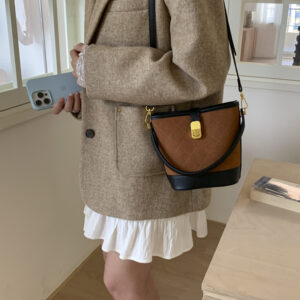 Women’s Trendy Handbag 2026 New Fashion Bucket Versatile Shoulder Korean Style Crossbody Bag