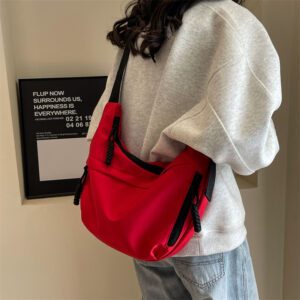 Women’s Summer Large Capacity Dumpling 2026 New Canvas Crossbody Commuter Shoulder Bag