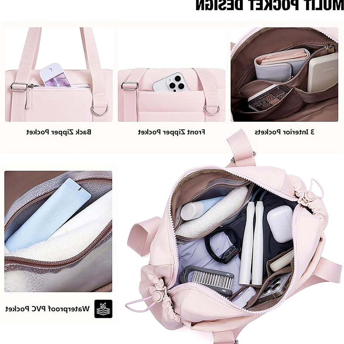 Women's Mini Duffel Shoulder Bag With Wet Compartment New Functional Bags Gym Tote - Image 5